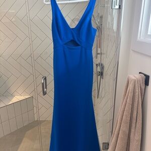 Adam Royal Blue Backless Dress